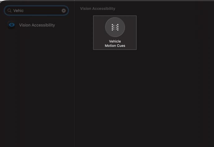 Add Vehicle Motion Cues to Mac Control Center or menu bar