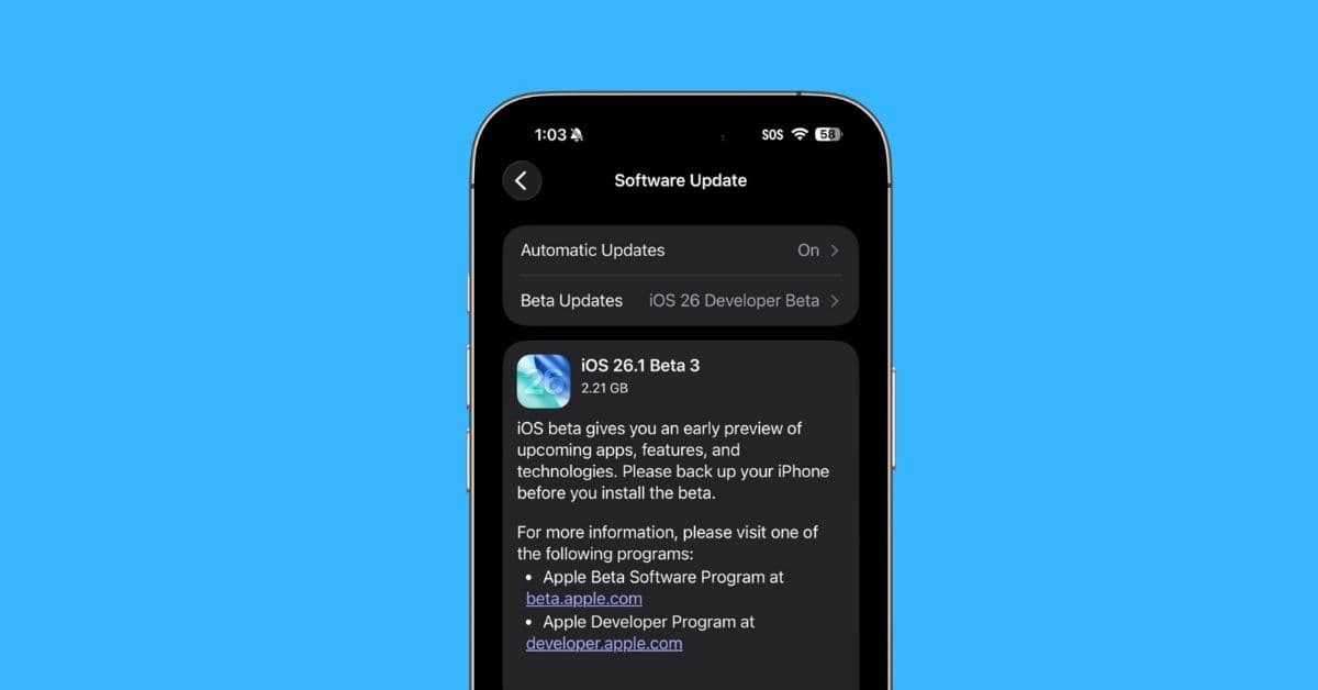 Everything New in iOS 26.1 Beta 3: Slide to Stop Alarm, Apple Intelligence Updates & More