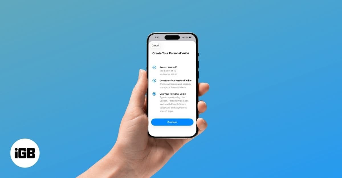 How to Create and Use Personal Voice on iPhone with Live Speech