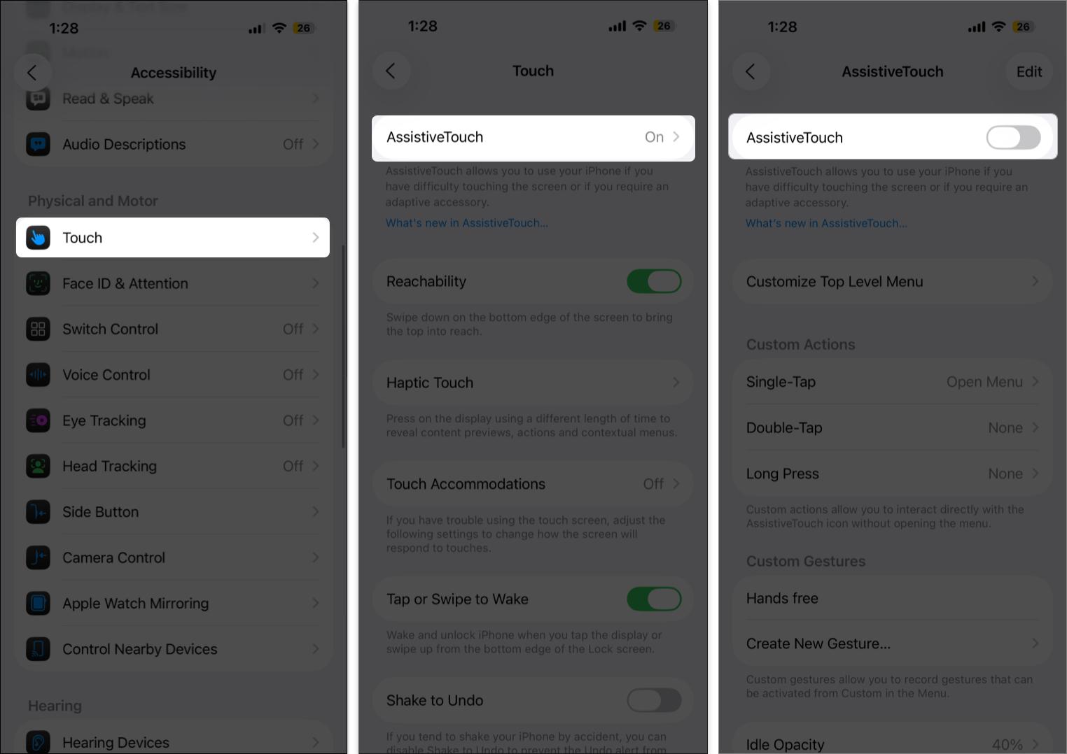 Turn Off AssistiveTouch on iPhone