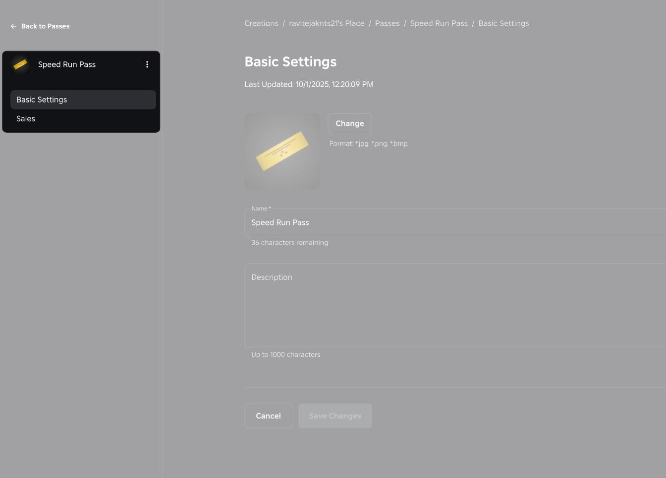 Tap and open the sales tab