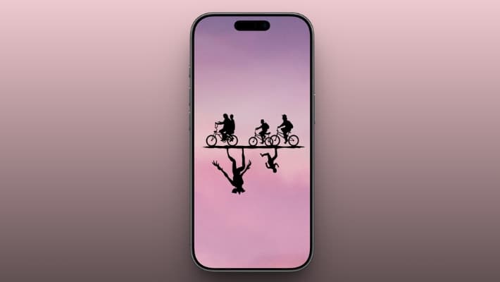 Upside Down Reflection Bike Scene
