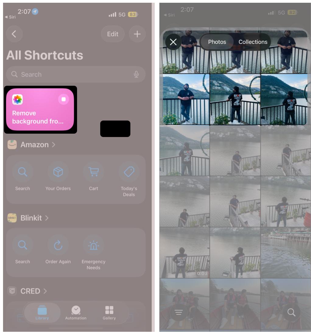 Install Remove background from Photo in Shortcut