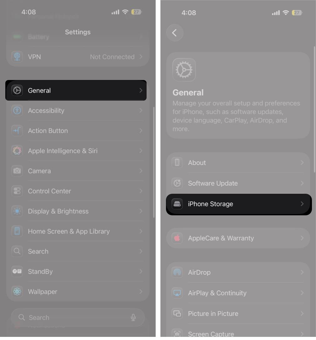Go to Settings and General Tap on iPhone Storage and tap Calendar