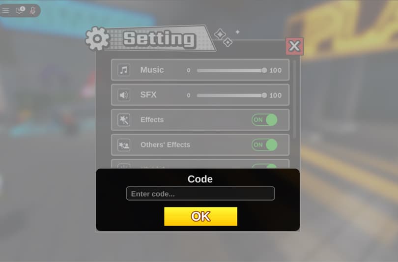Locate the Enter code field, paste your code, and press OK.