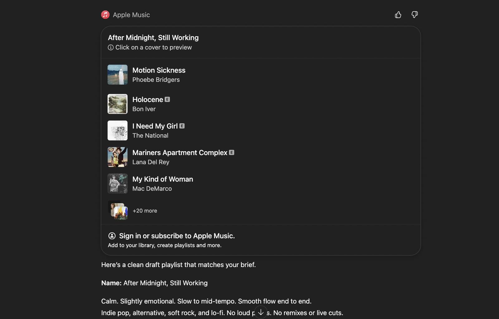 Save songs, albums, or full playlists to your Apple Music library