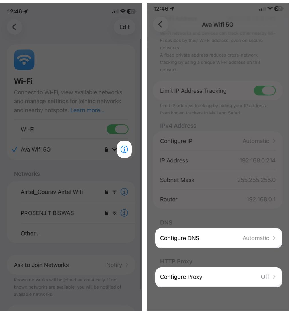 Check DNS, VPN, and Proxy Settings