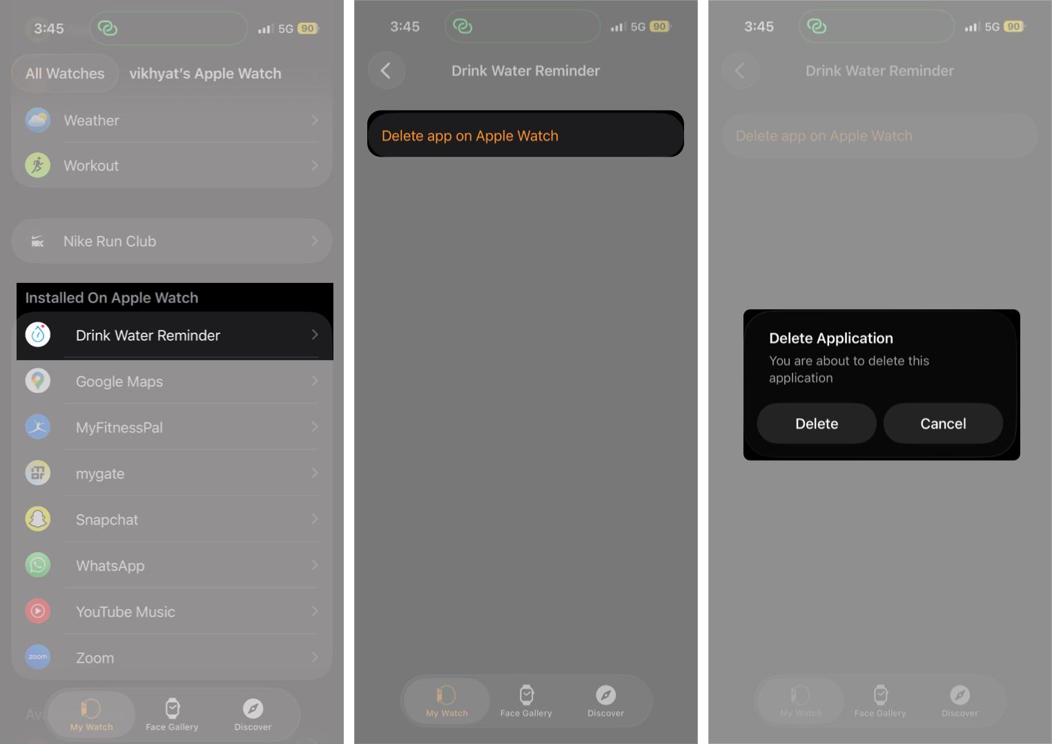 Delete Apps Using the iPhone Watch App