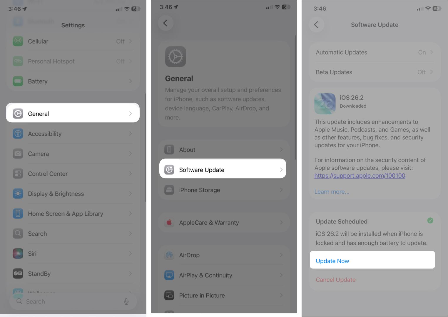 Go to Settings > General > Software Update, Then Tap Download and Install to Get the Latest Version