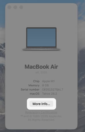 In the pop-up,Click On More Info