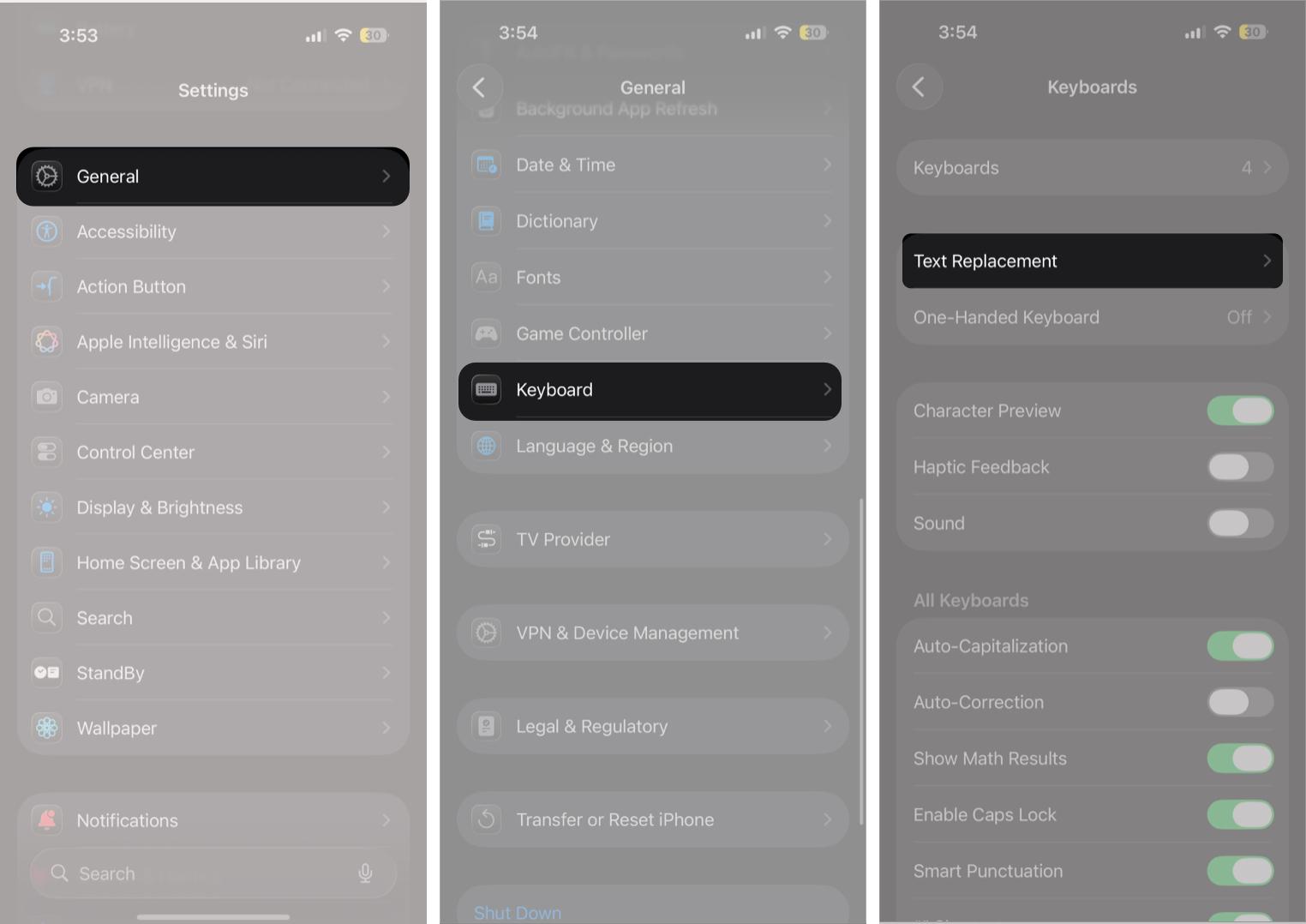 Open Settings Then General Tap On Keyboard And Tap Text Replacement.