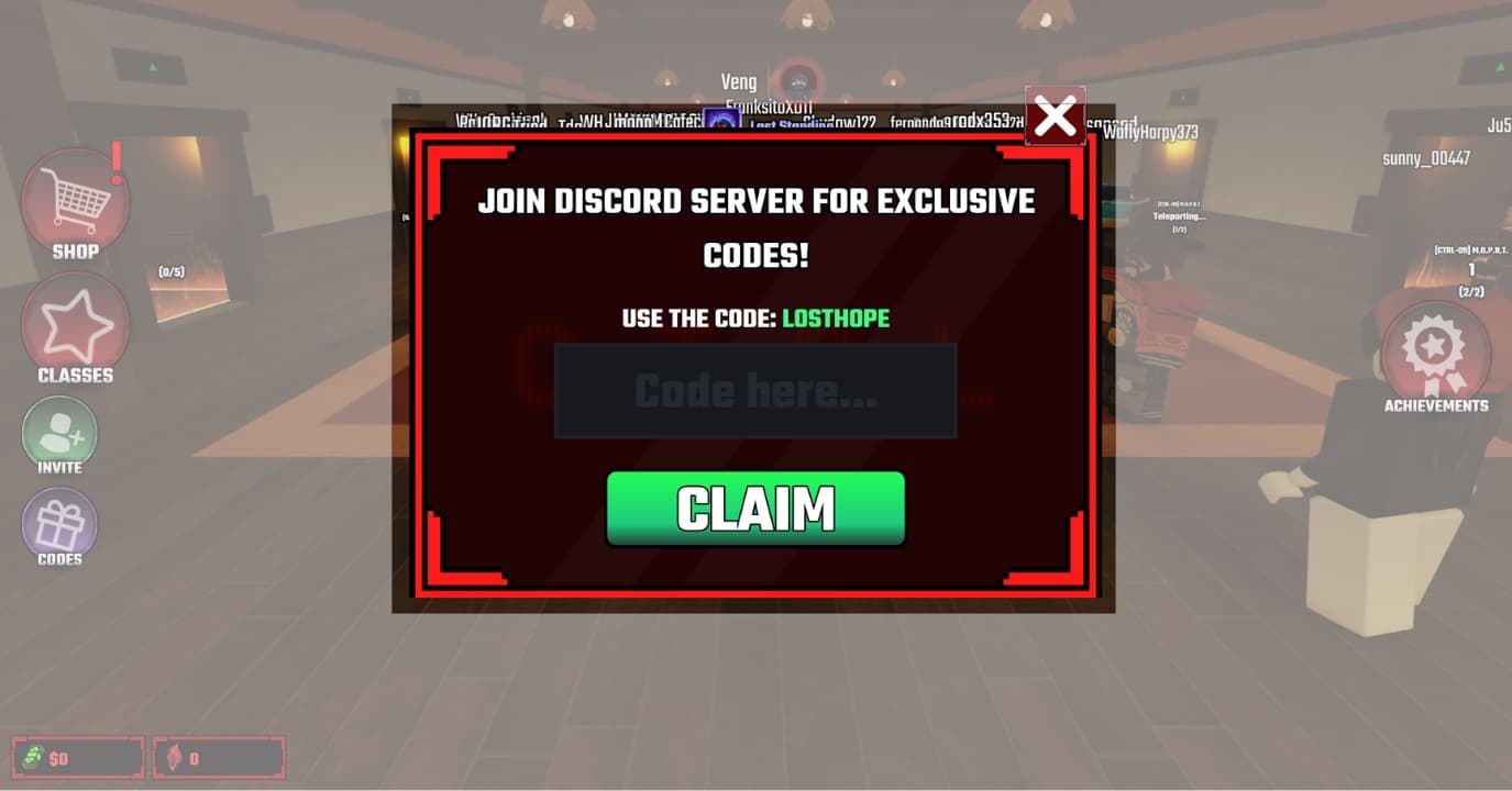 Paste a Working Code Into the Text Box Press Claim