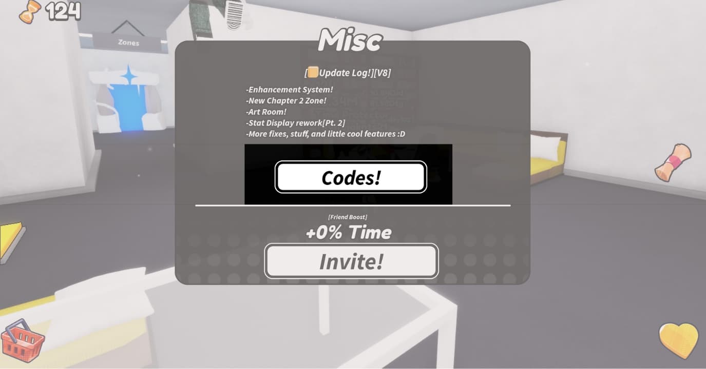 Select the Codes Section