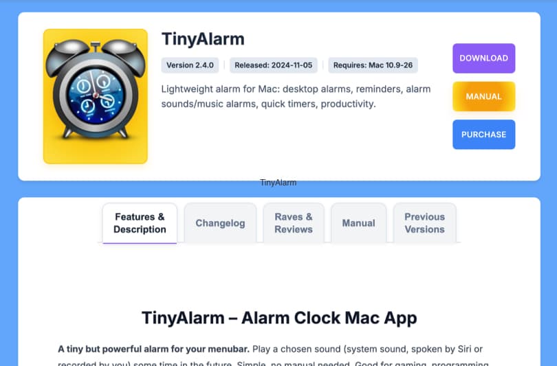 Tiny Alarm