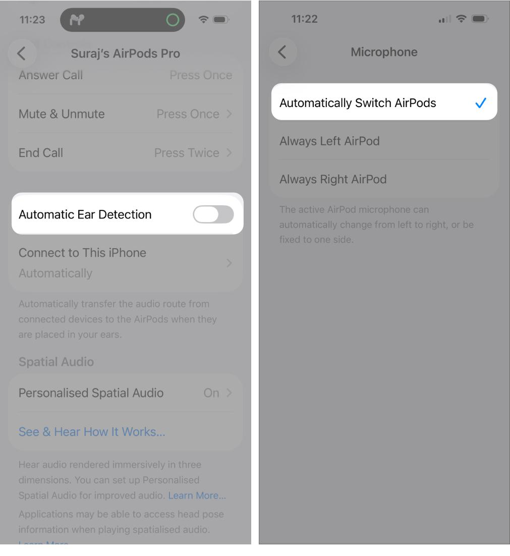 Turn Off Automatic Ear Detection and Microphone