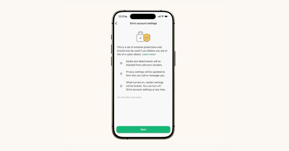WhatsApp Introduces Strict Account Settings to Protect High-Risk Users