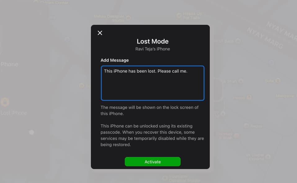 Add Message Once done, click on Activate