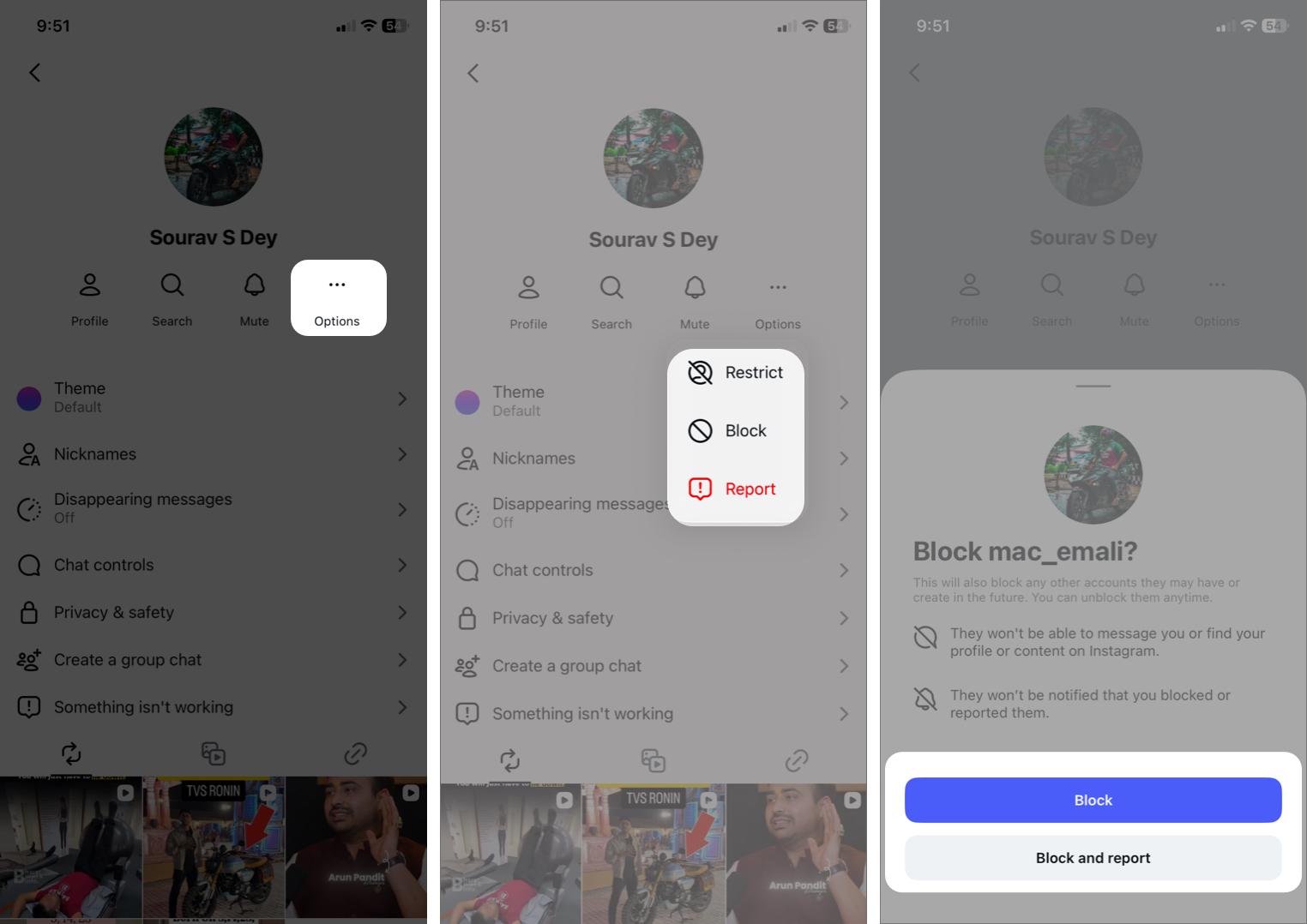 Block Someone on Instagram Via Direct Messages