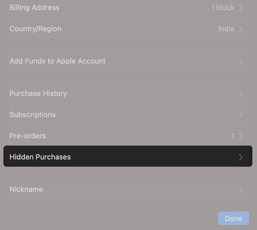 Click Hidden Purchase in Menu