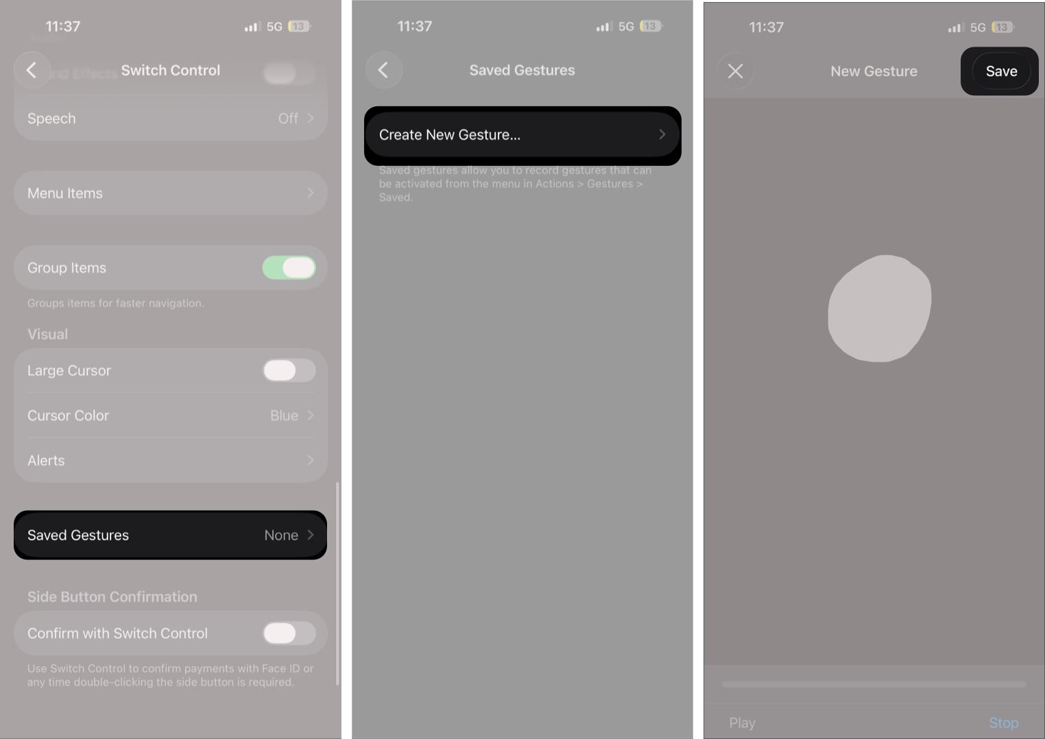 Create Custom Gestures