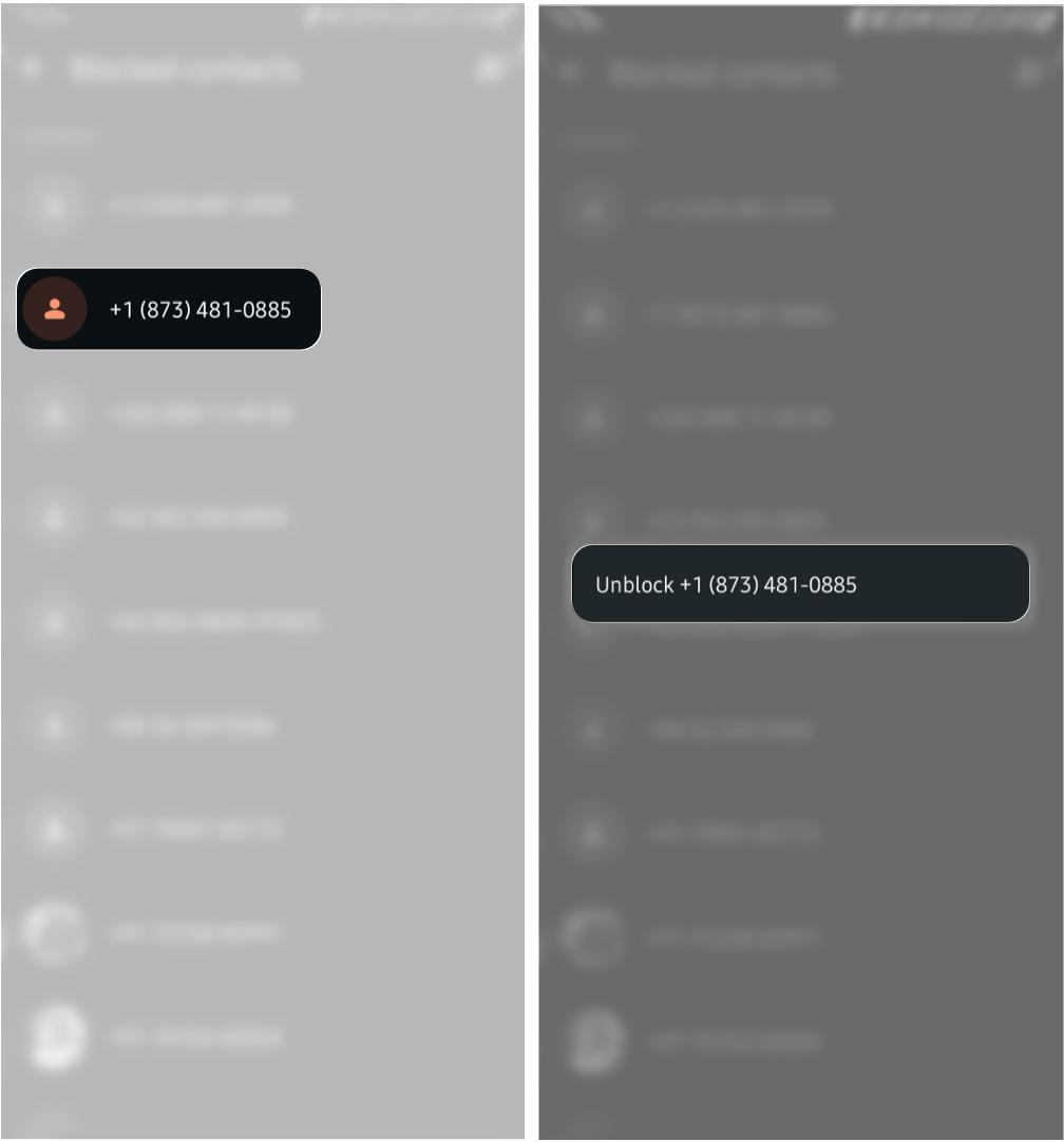 Unblock From Settings In whatsApp in Android