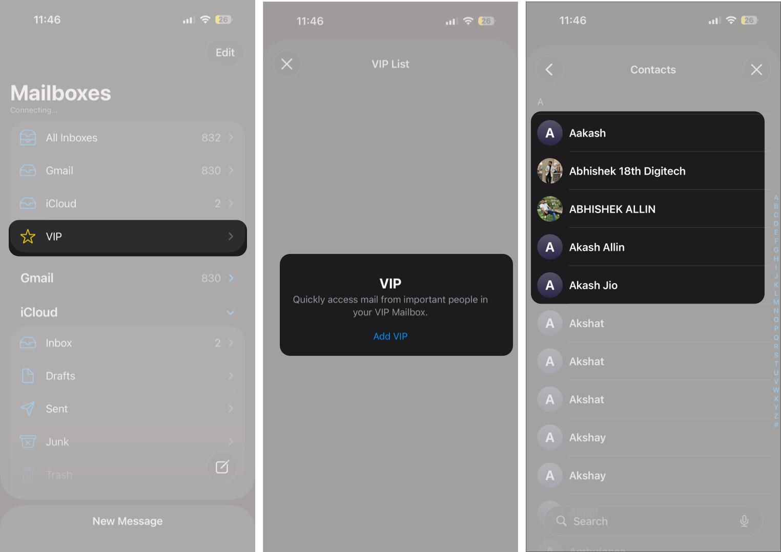 Manage VIP Contacts for Urgent Emails