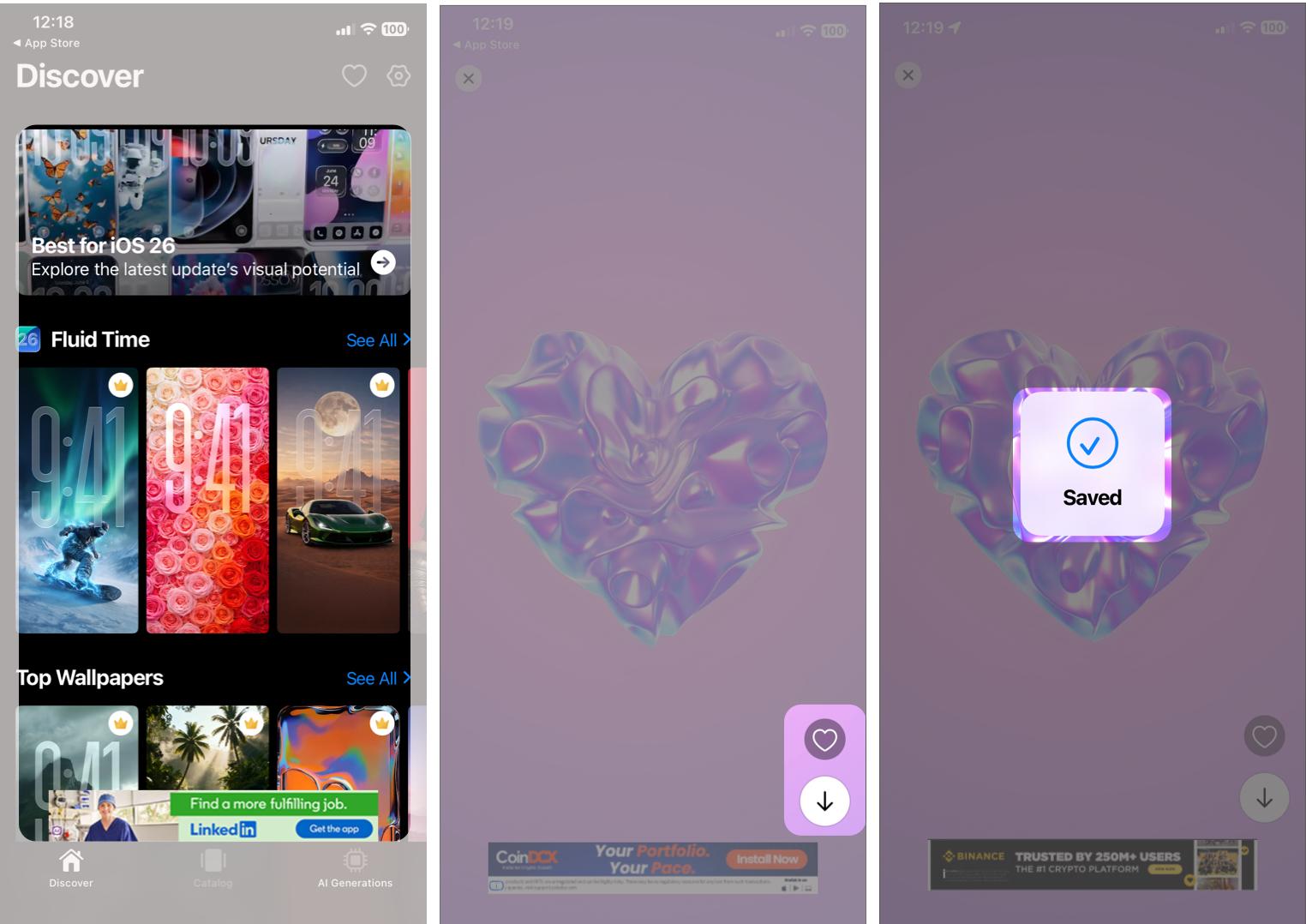 Previewing and Downloading a Live Wallpaper From an App’s Live Wallpaper Gallery