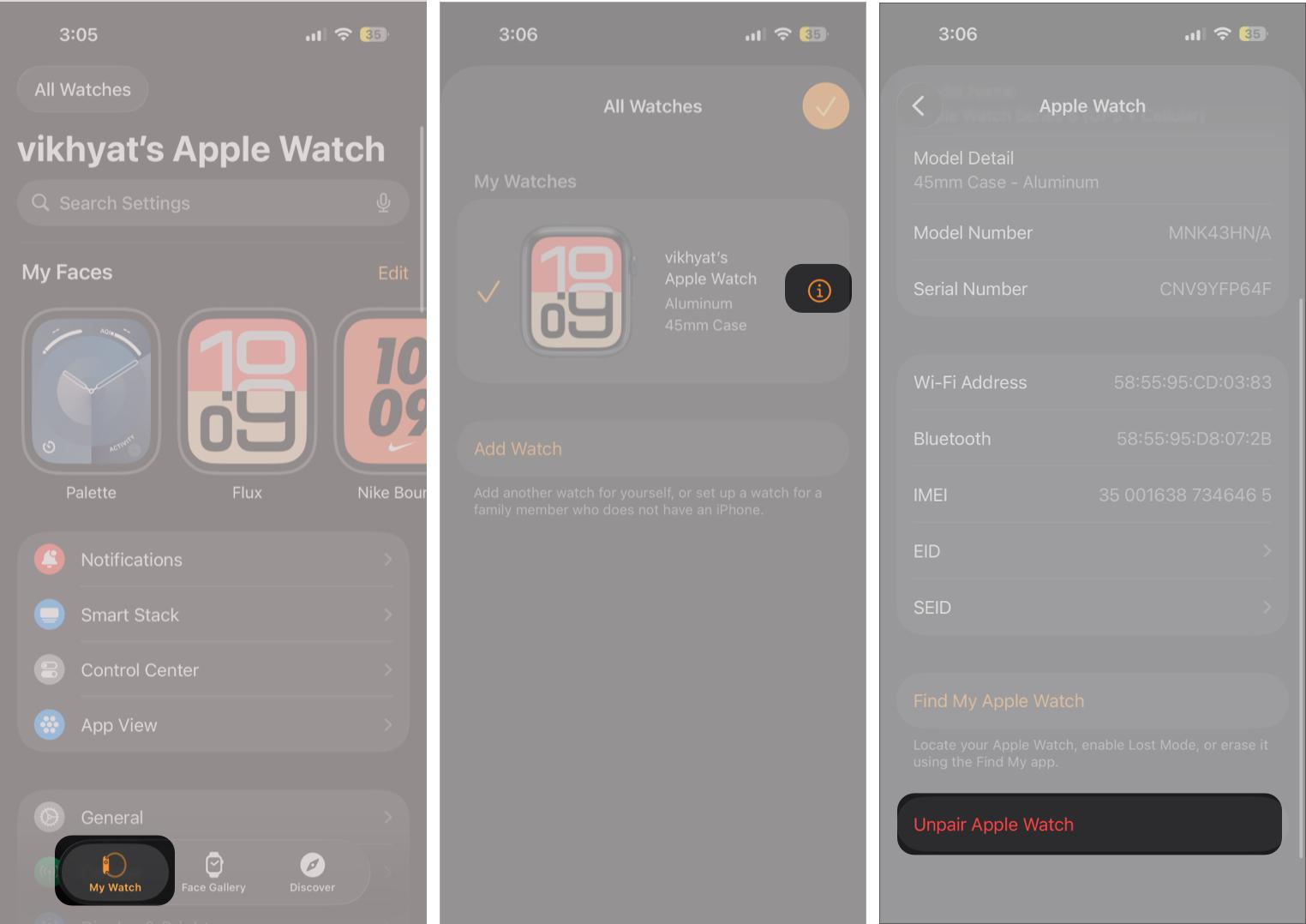 Reset and Re-Pair Apple Watch