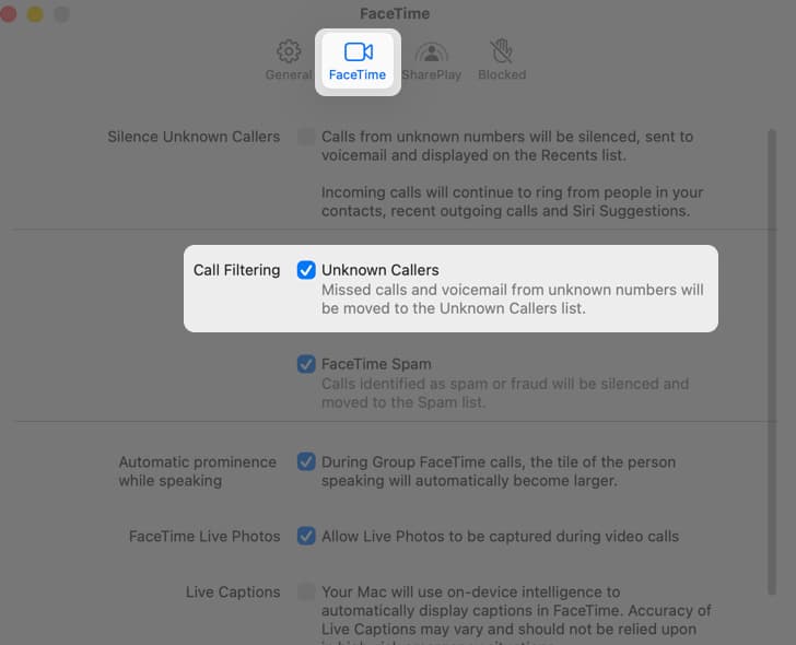 Silence Unknown Callers On Mac