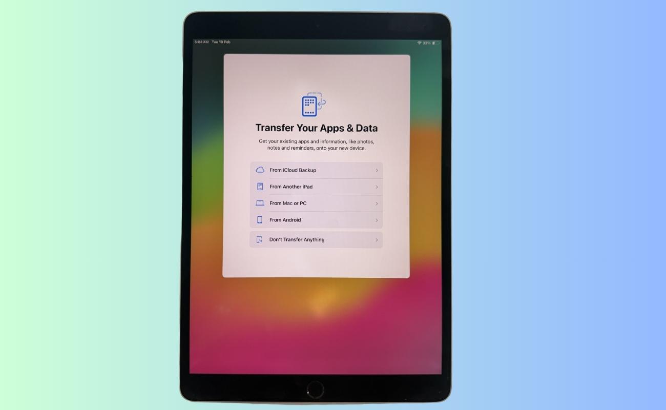 Transfer Apps and Data
