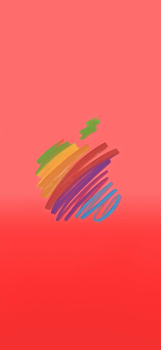 Apple-50th-anniversary-logo-wallpaper-Red