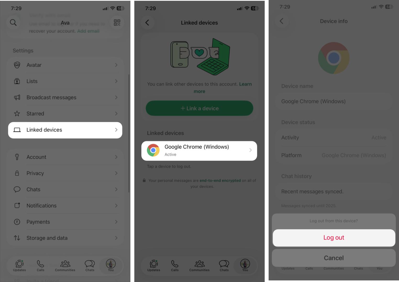 Check Linked Devices Login