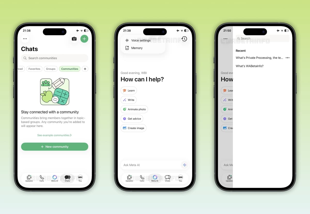 Dedicated Meta AI tab in WhatsApp
