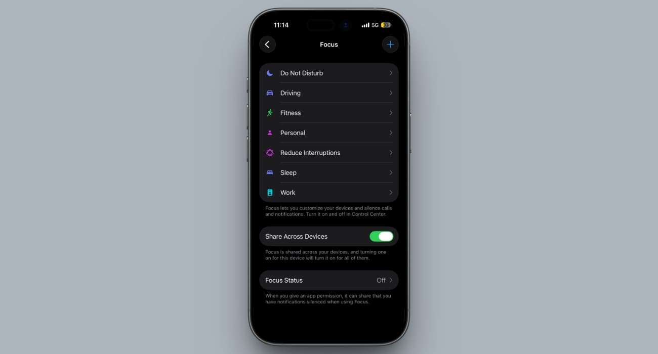 Focus Filters iPhone Feature