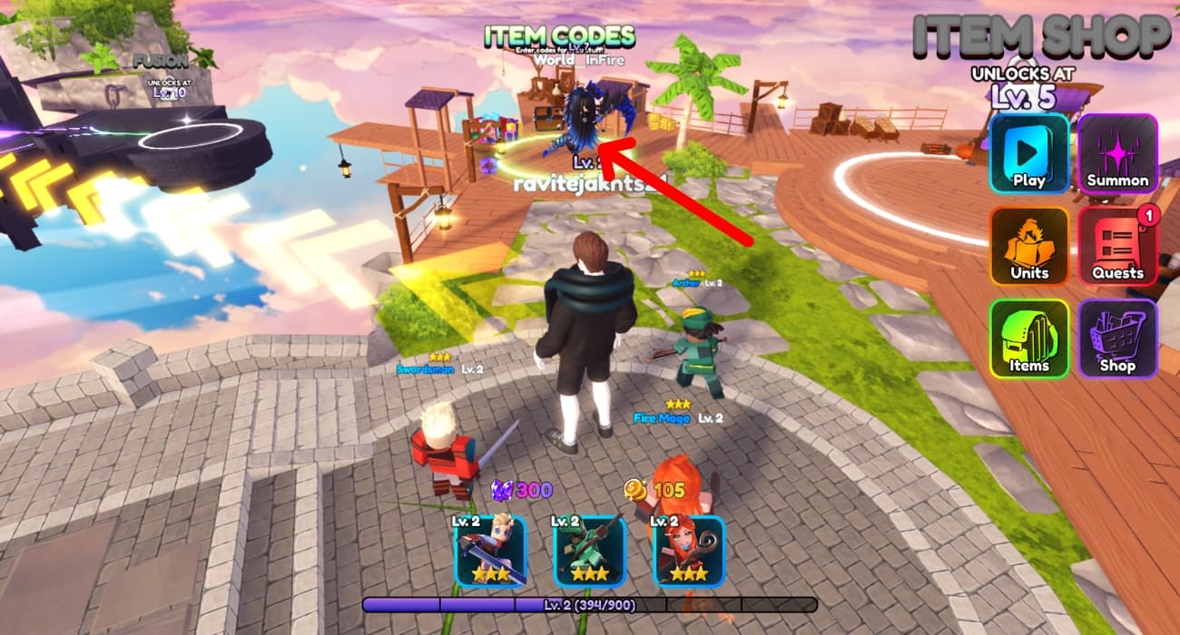 Go to the Item Codes circle