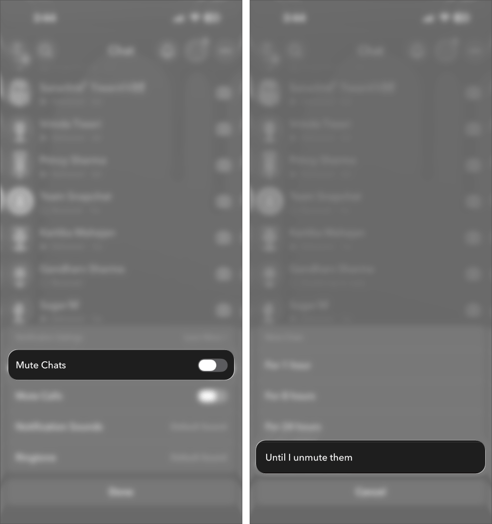 Muting Snapchat Notifications