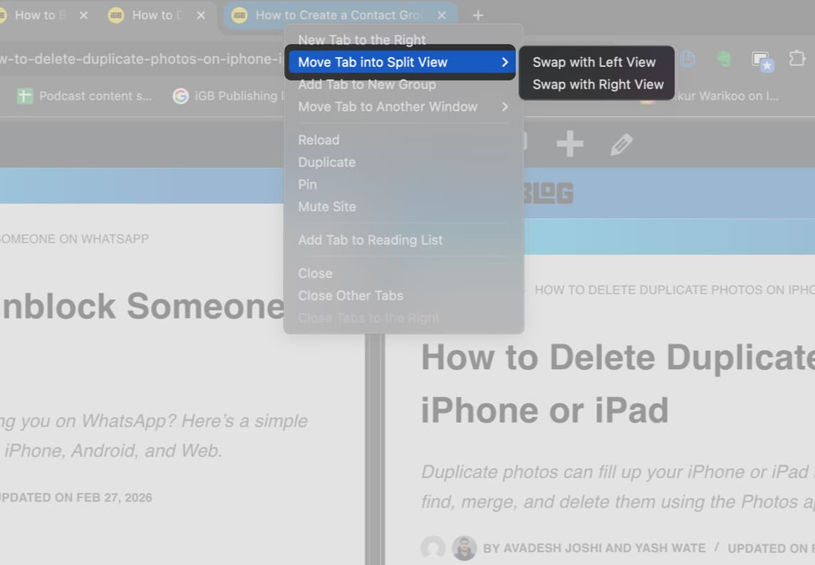 Rearrange Your Split View