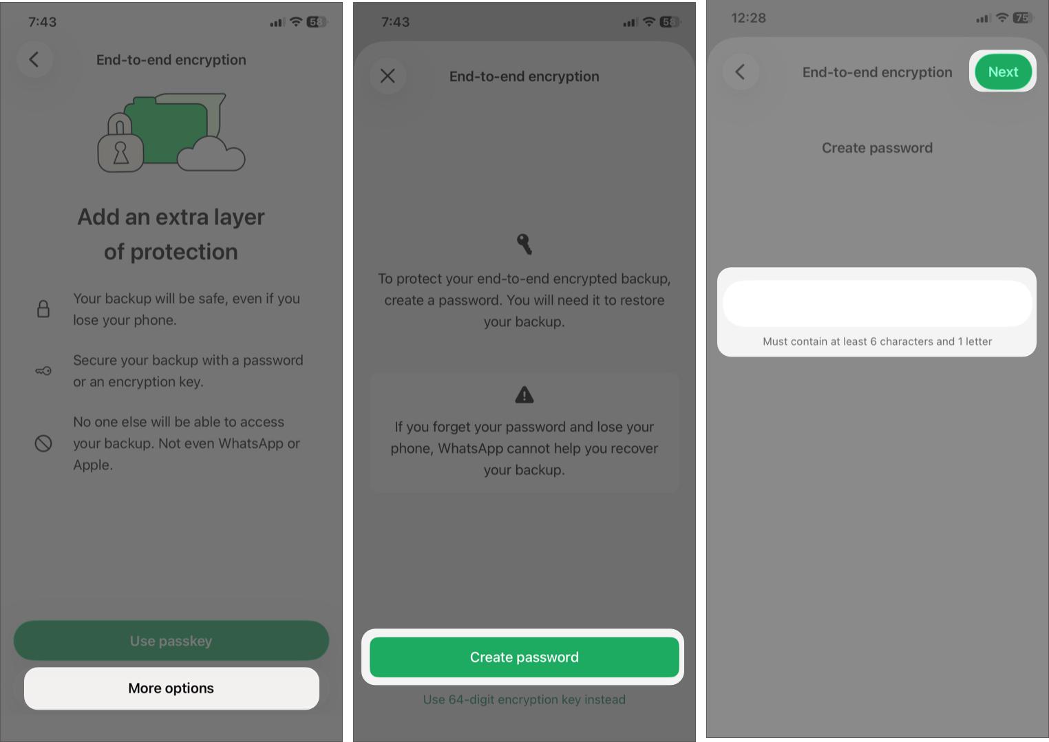 Securing WhatsApp Backups