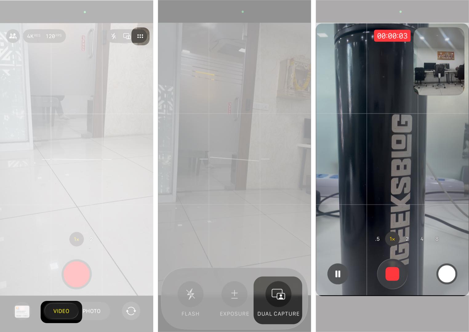 Use the Dual Capture Mode in Camera App
