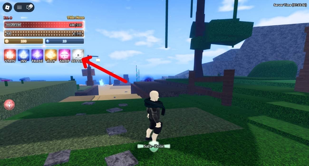 Click the Setting icon