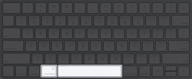 Command + Space for Spotlight Search