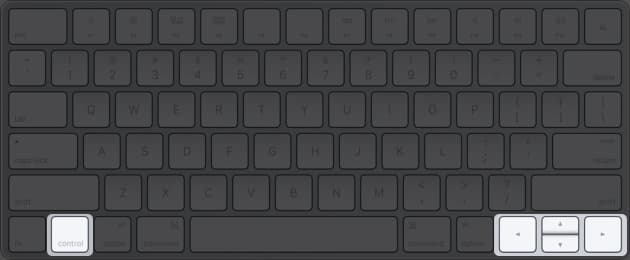 Control + Arrow keys for Mission Control