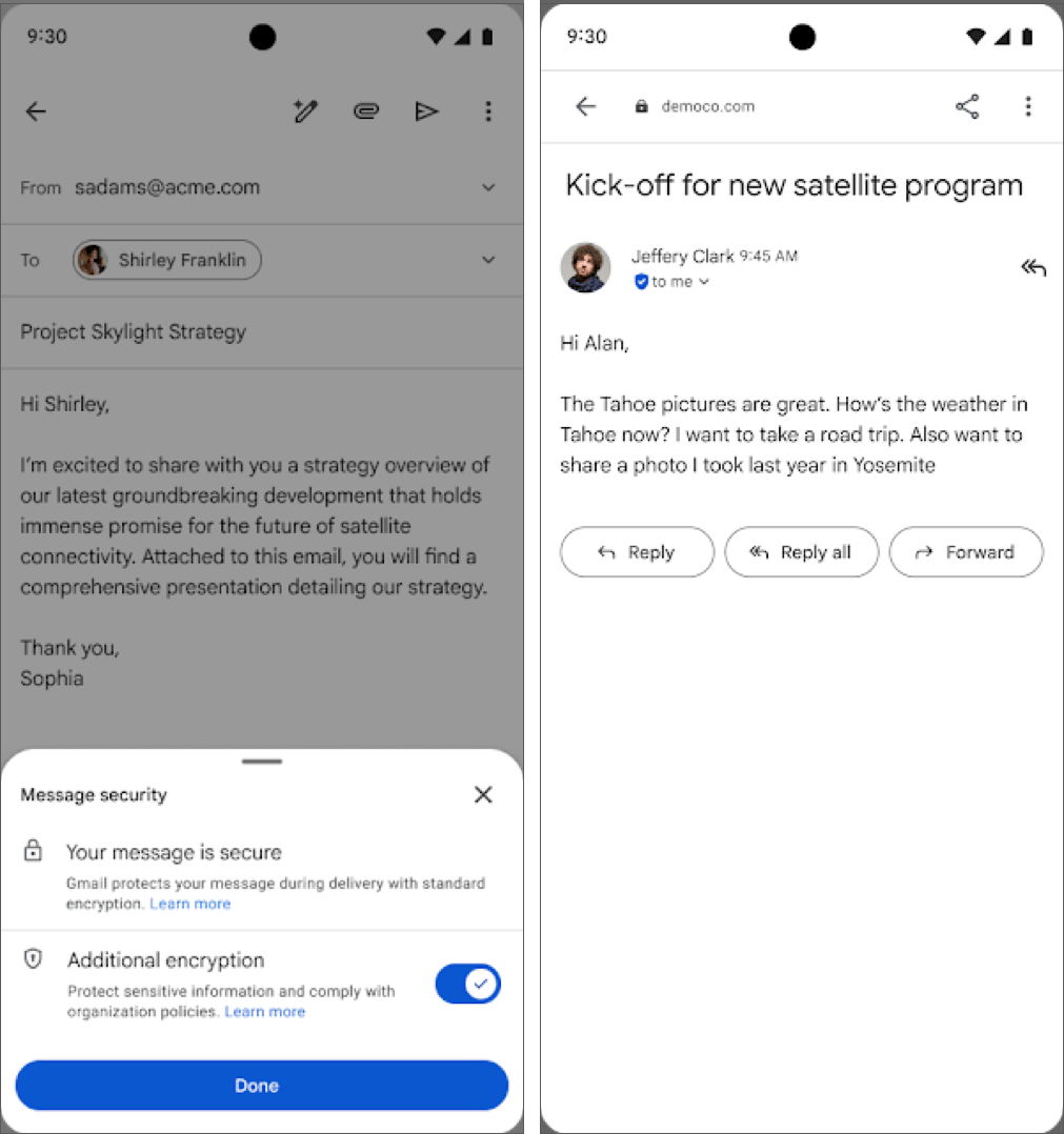 Enable and use Gmail end-to-end Encryption