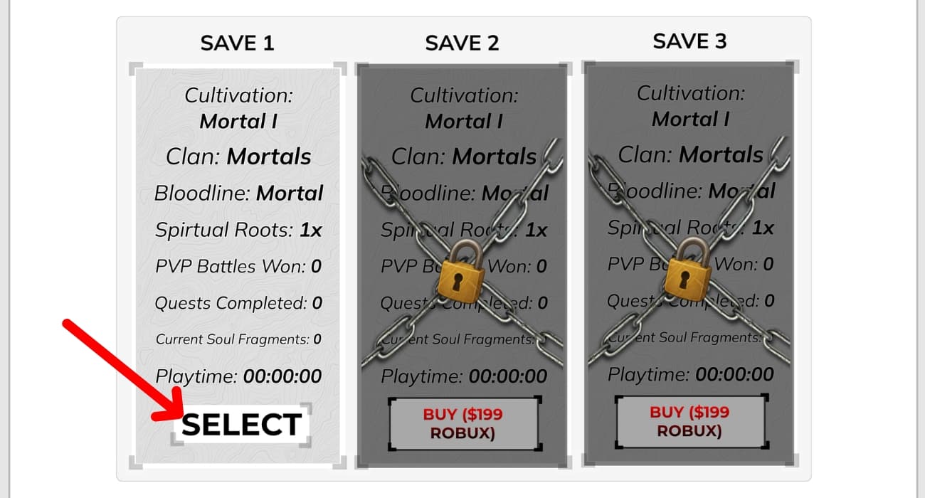On Roblox Select Save File 1