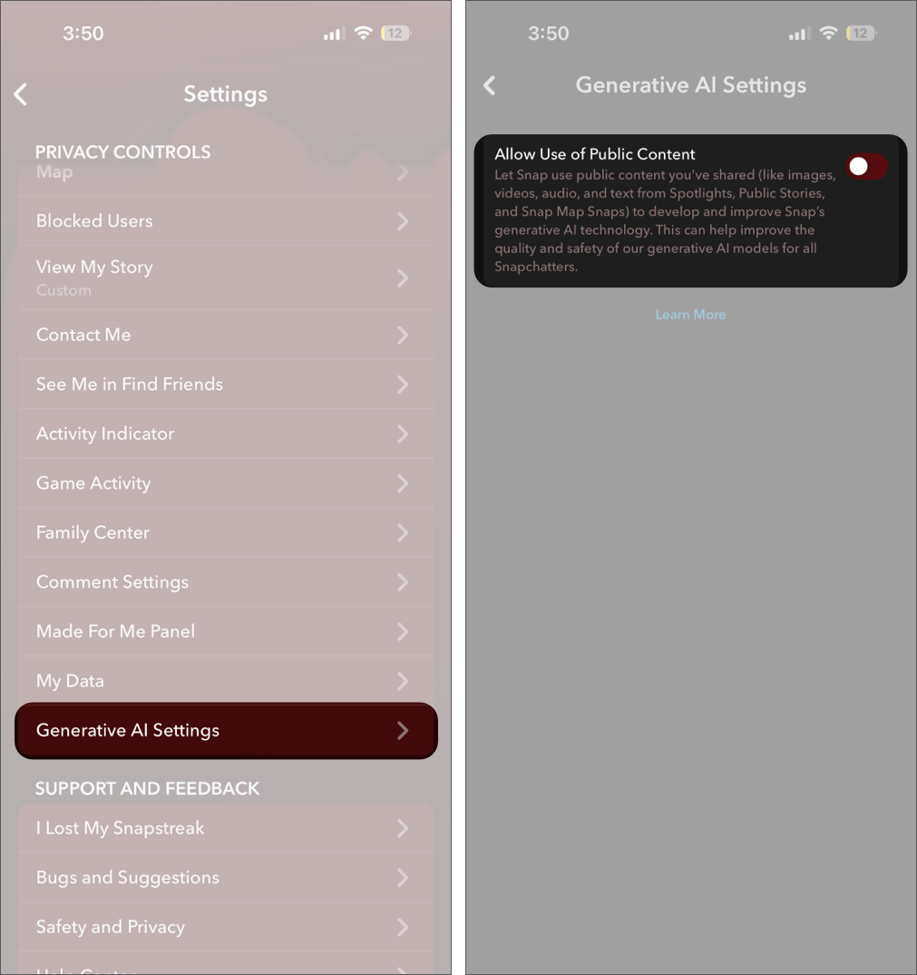 Reviewed AI and data permissions