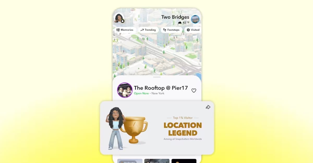 Snapchat’s Place Loyalty badges turn your favorite spots into a status symbol