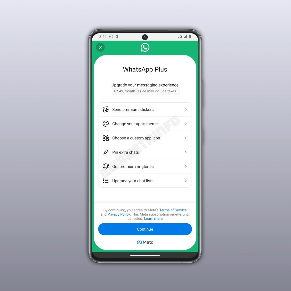 WhatsApp Plus features and pricing