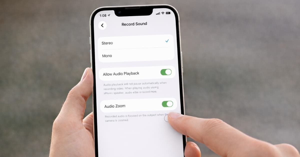 iPhone zoom ruins video audio — Turn this setting off
