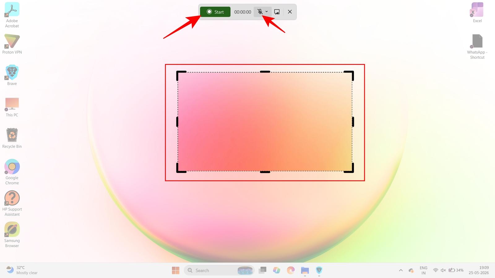 Drag a box around the exact part and hit the Start button