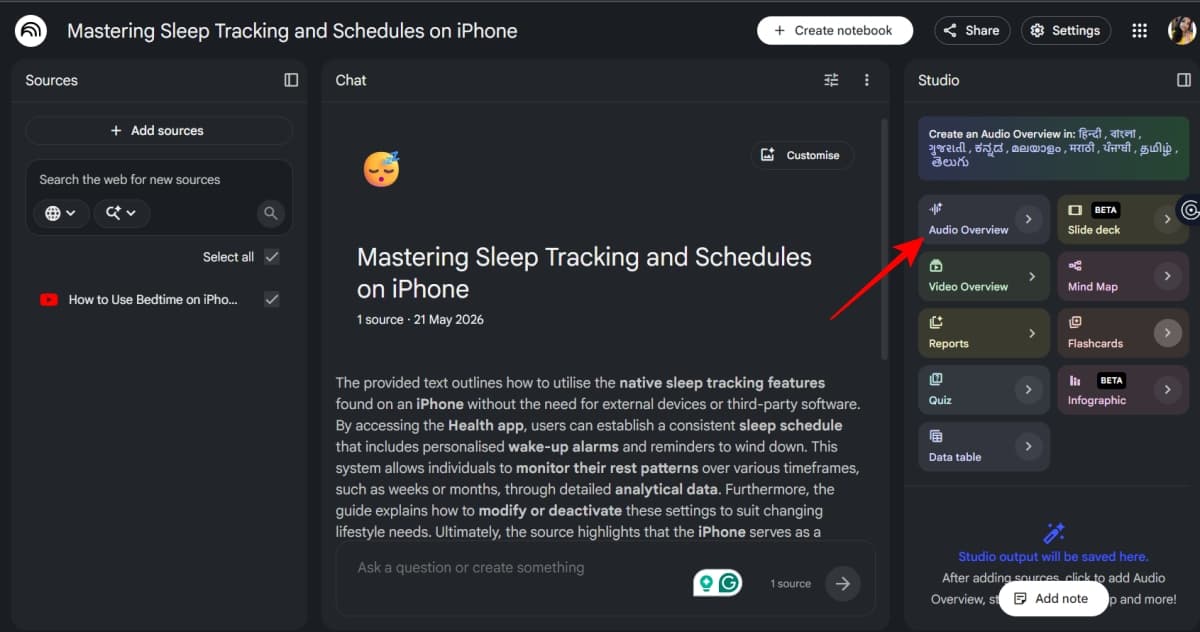 NotebookLM to turn a playlist into a knowledge hub